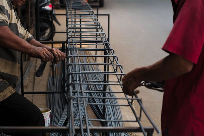 Habilitado y amarre de acero de refuerzo